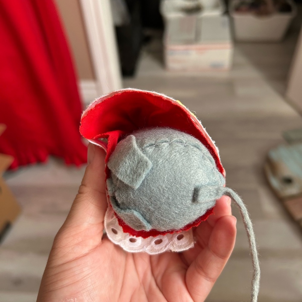 4/$50 Christmas vintage mouse ornament DIY felt 🐭 - Picture 5 of 9
